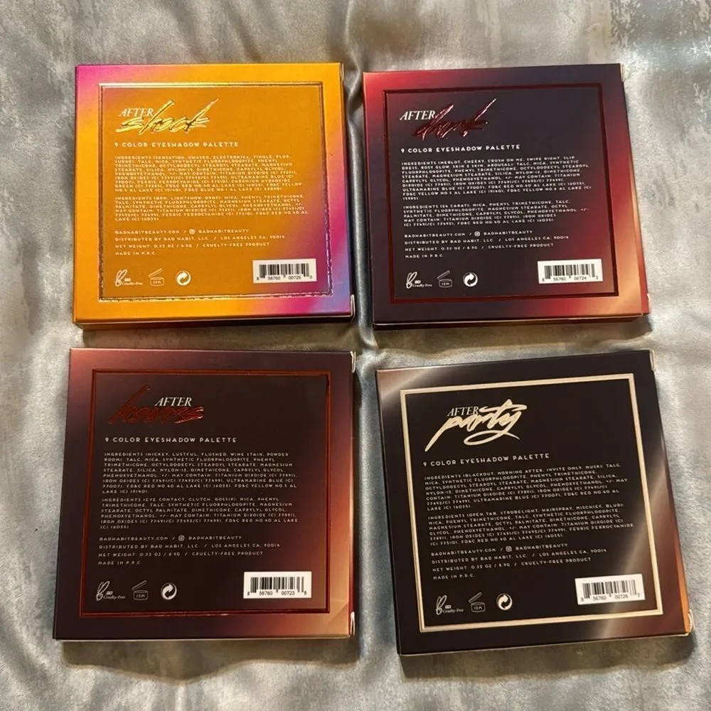 Bad habit after shock after hours after dark &‎ after party eyeshadow palettes